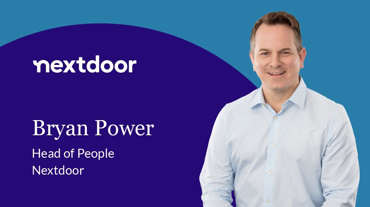 Headshot of Bryan Power, head of people at Nextdoor.