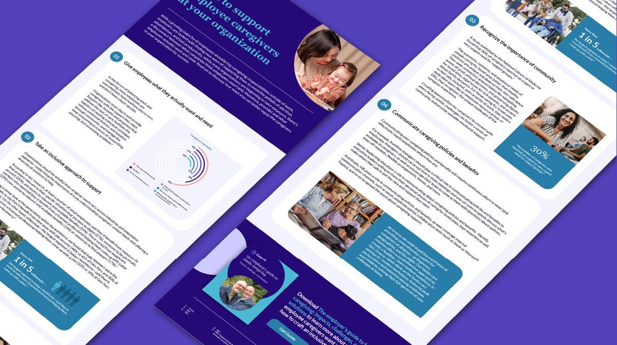 4 tips to support employee caregivers at your organization banner.